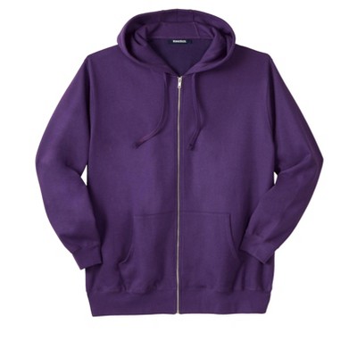 Kingsize Men's Big u0026 Tall Fleece Zip-front Hoodie - Tall - 6xl, Vintage  Purple : Target