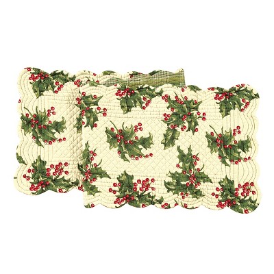 C&F Home 14" x 51" Holly Cream Table Runner Small