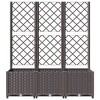 vidaXL Garden Planter with Trellis Brown 47.2"x15.7"x53.5" PP - 4 of 4