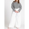 ELOQUII Women's Plus Size Preppy Striped Button Down - 4 of 4