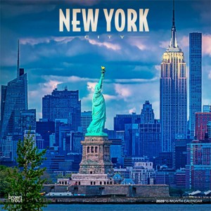BrownTrout New York City 2026 12"x24" Hanging Square Wall Calendar Plastic-Free - 1 of 4
