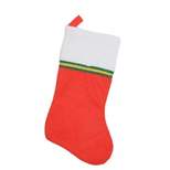 Northlight 16.25" Traditional Red and White Christmas Stocking with Ribbon Trim