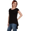Womens Short Sleeve Casual High Low Tunic Top - 24seven Comfort Apparel™ - 2 of 4