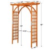 Yaheetech 7FT Wooden Garden Arbor, Natural Wood Brown - 3 of 4