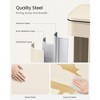 SONGMICS Kitchen Trash Can, 10.5 Gallon Garbage Can, Large Step Trash Bin with Lid, Stainless Steel, Soft Close, 15 Trash Bags Included - 3 of 4