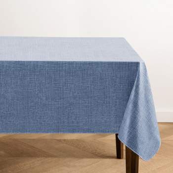 Monterey Linen Texture Vinyl Indoor/Outdoor Tablecloth - Elrene Home Fashions