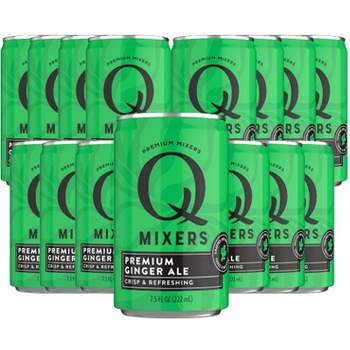 Q Mixers Ginger Ale Soda Premium Cocktail Mixer Made with Real Ingredients 7.5oz Cans | 15 PACK