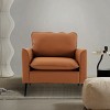 Set of 2 Modern Faux Leather Accent Chair, 31.5'' Wide Armchair with Soft Cushion for Living Room Bedroom-3irtyhousy - 3 of 4