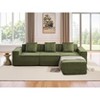 L-shaped corduroy modular sofa with free combination and boneless - 3 of 4