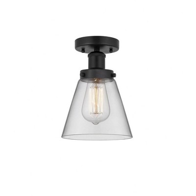 Cone - 1 Light Semi-Flush Mount In Industrial Style-8.25 Inches Tall and 6.5 Inches Wide