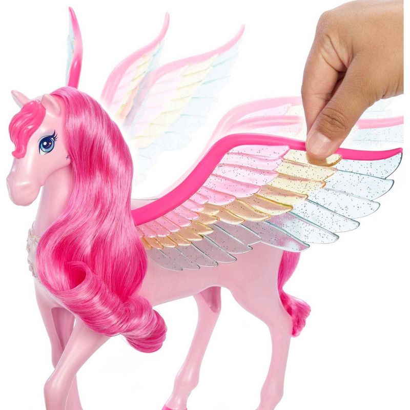 Barbie A Touch of Magic Pink Pegasus with Puppy, Lights and Sounds, 6 of 8