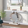 NicBex 31.69" H Modern Mirrored Console Table with O-Shaped Base Sofa Table for Entryway Living Room - 4 of 4