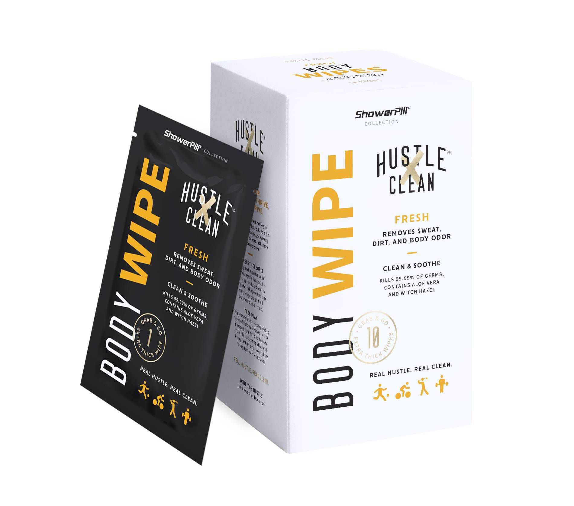 Hustle Clean Body Wipes - Fresh Scent