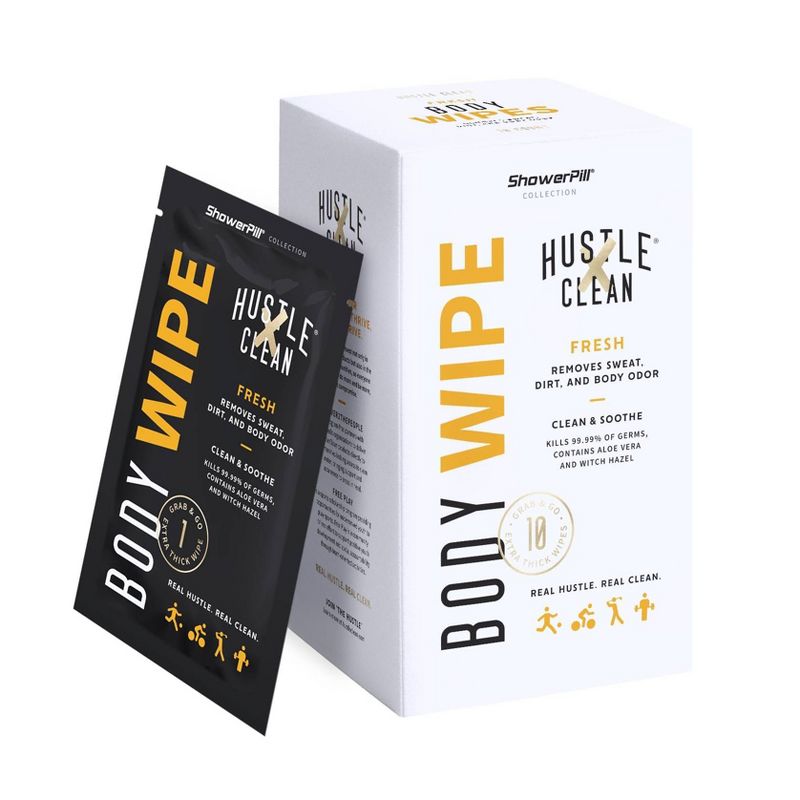 Hustle Clean Body Wipes - Fresh Scent, 1 of 12