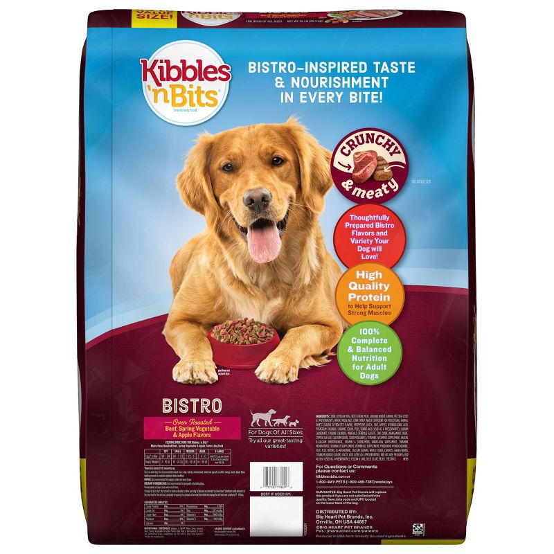Kibbles &#39;n Bits Bistro Oven Roasted Beef Flavor with Vegetable and Apple Dry Dog Food - 45lbs, 3 of 11