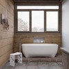 ALFI Designer White Matte Solid Surface Resin Bathroom / Shower Stool - 3 of 4
