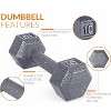 CAP Barbell Hex Dumbbell Set, for Home Gym, Multiple Sizes for Strength & Fitness Training - 3 of 4