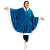 PAVILIA Angel Wrap Hooded Blanket for Women Adult, Wearable Cozy Wrap Throw Fleece Shawl Cape - 2 of 4