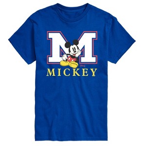 Men's - Disney - Mickey M Block Letter Short Sleeve Graphic T-Shirt - 1 of 3