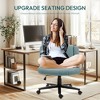 Okak Modern Adjustable Swivel Office Chair with Flip-up Arms & Wheels,Small Ergonomic Task Chair for Home Office,Living Room - 3 of 4