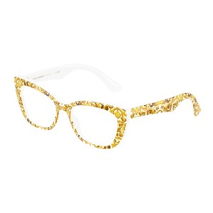 Dolce & Gabbana DX 3357 3434 Childrens Cat-Eye Eyeglasses Yellow Maiolica 49mm - 1 of 3