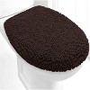 Home Mart Goods 2 Piece Set Brown Soft Cozy Plush Chenille Bath Mat Bathroom Rug & Toilet Seat Cover - 2 of 4