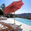 Yescom 9' Wooden Patio Umbrella 8 Ribs Outdoor Garden Parasol Easy Tilt Terra - 2 of 4