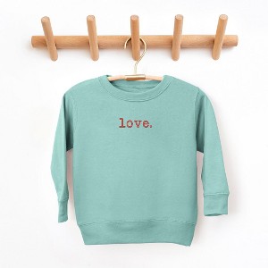 The Juniper Shop Embroidered Love Typewriter Toddler Graphic Sweatshirt - 1 of 3