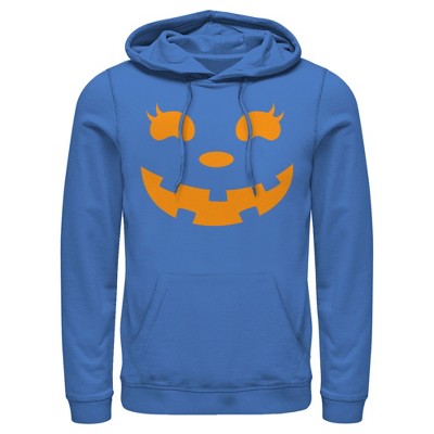 Men's CHIN UP Halloween Jack o' Lantern Face Pull Over Hoodie
