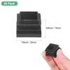 Unique Bargains Square Chair Leg Bar Stool Plastic Hole Plug Tubing End Caps Black - 3 of 4
