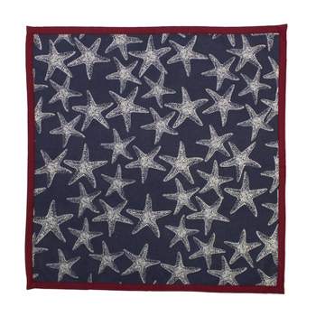 Beachcombers Patriotic Red White And Blue 4th of July Starfish Napkins Set Of 2