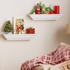 Floating Shelves White Rustic Wall Shelves 2 Pack 17 Inch Bedroom Living Room Bathroom Storage Organize Space - 2 of 4