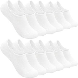 SERISIMPLE Women No Show Thin Womens Viscose Bamboo Socks Low Cut Invisible Non Slip with Grips Socks 6 Pairs - 1 of 4