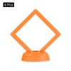Unique Bargains Transparent PE Material Modern Elegant Floating Frame Display Holder Stand 4 Pcs - 3 of 4
