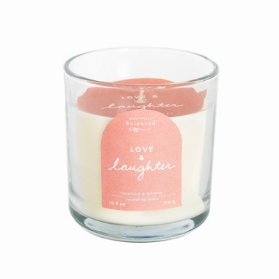 11oz Glass Love + Laughter Candle - Beautifully Balanced