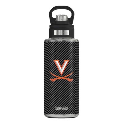 NCAA Virginia Cavaliers 32oz Carbon Fiber Stainless Steel Water Bottle