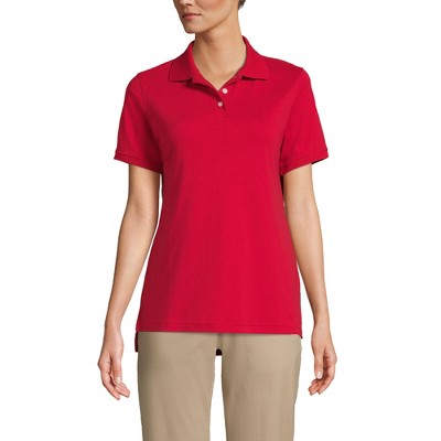 Lands' End School Uniform Women's Short Sleeve Interlock Polo Shirt