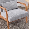 INFURNIC Accent Chairs Mid Century Modern Arm Chair with Pillow Upholstered Reading Chair for Living Room Bedroom, Gray, 24.8"*28.74"*30.31" - 3 of 4
