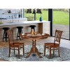 Gothic Kitchen Table Set - 3 Piece Glamour Dining Set with Chairs - 42" Round Table - Elegant Wood Design - 2 of 4