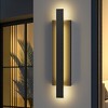 LamQee Aluminum Long Outdoor Wall Lights, 3000K LED Black Modern Exterior Lighting Fixtures - 4 of 4