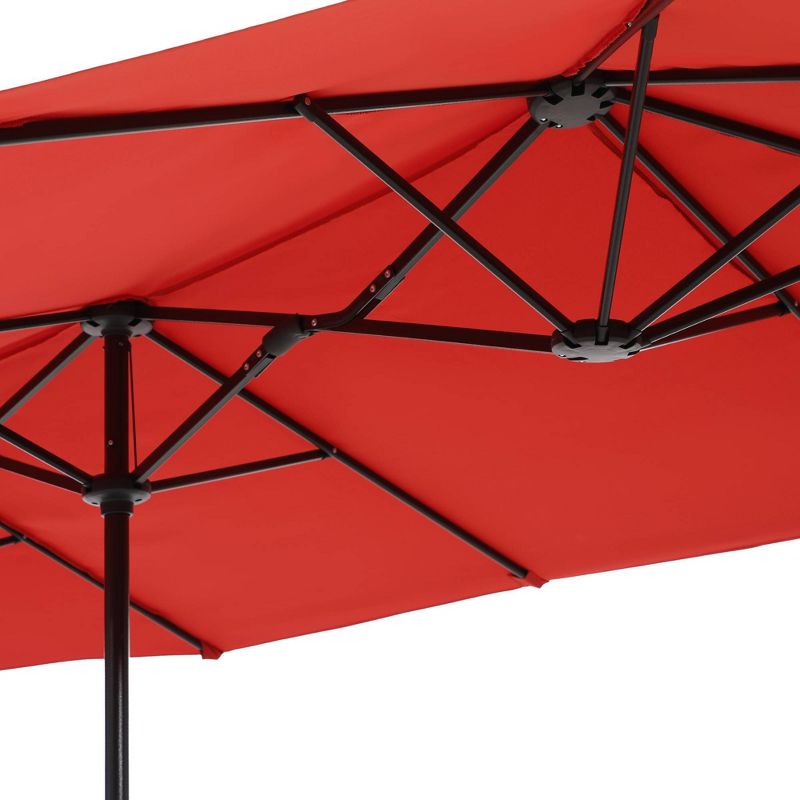 13' x 6.5' Rectangular Outdoor Patio Market Umbrella - Captiva Designs, 4 of 11