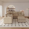 Modern V Shaped Sectional Couches for Living Room,100 Inch 5-Seater Chenille Deep Seat Modular Sofa with Ottoman, Cloud Couch for Bedroom - 2 of 4
