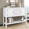 NicBex Console Table Vintage Entryway Table with Ample Storage Narrow Side Table with 4 Small Drawers and Bottom Shelf for Living Room - 2 of 4