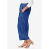 Jessica London Women's Plus Size Wide Leg Linen Crop Pant - 4 of 4
