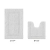 Lux Premium 100% Cotton Tufted Solid Reversible 2 Piece Bath Rug Set – Ultra-Soft, Water-Absorbent, Durable, Machine Washable Bathroom Rug - 2 of 4
