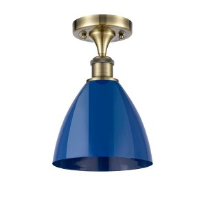 Plymouth Dome - 1 Light Semi-Flush Mount In Industrial Style-11.25 Inches Tall and 7.5 Inches Wide - 1 of 1
