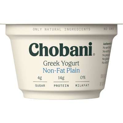 Chobani Plain Nonfat Greek Yogurt - 5.3oz