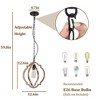 TOBILI Farmhouse Chandelier, Retro Country Dining Room Lamp, Solid Wood Chandelier for Living room, Foyer and Dining room, Bulb Not Included - 4 of 4