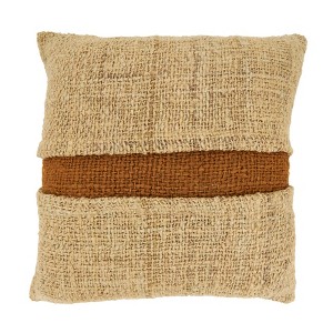 Saro Lifestyle Banded Throw Pillow Cover - 1 of 3