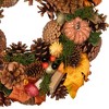 Northlight Pumpkins and Mushrooms Artificial Fall Harvest Wreath - 13" - Unlit - 4 of 4